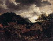Jacob Isaacksz. van Ruisdael Village at the Wood's Edge oil